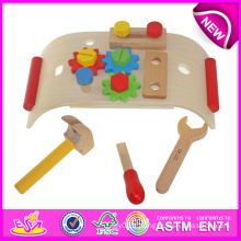 En bois prétendent outil de jeu pour les enfants, jouet en bois jouet bricolage jouet pour enfants, vente chaude nouveau design jardin outils jouets W03D038